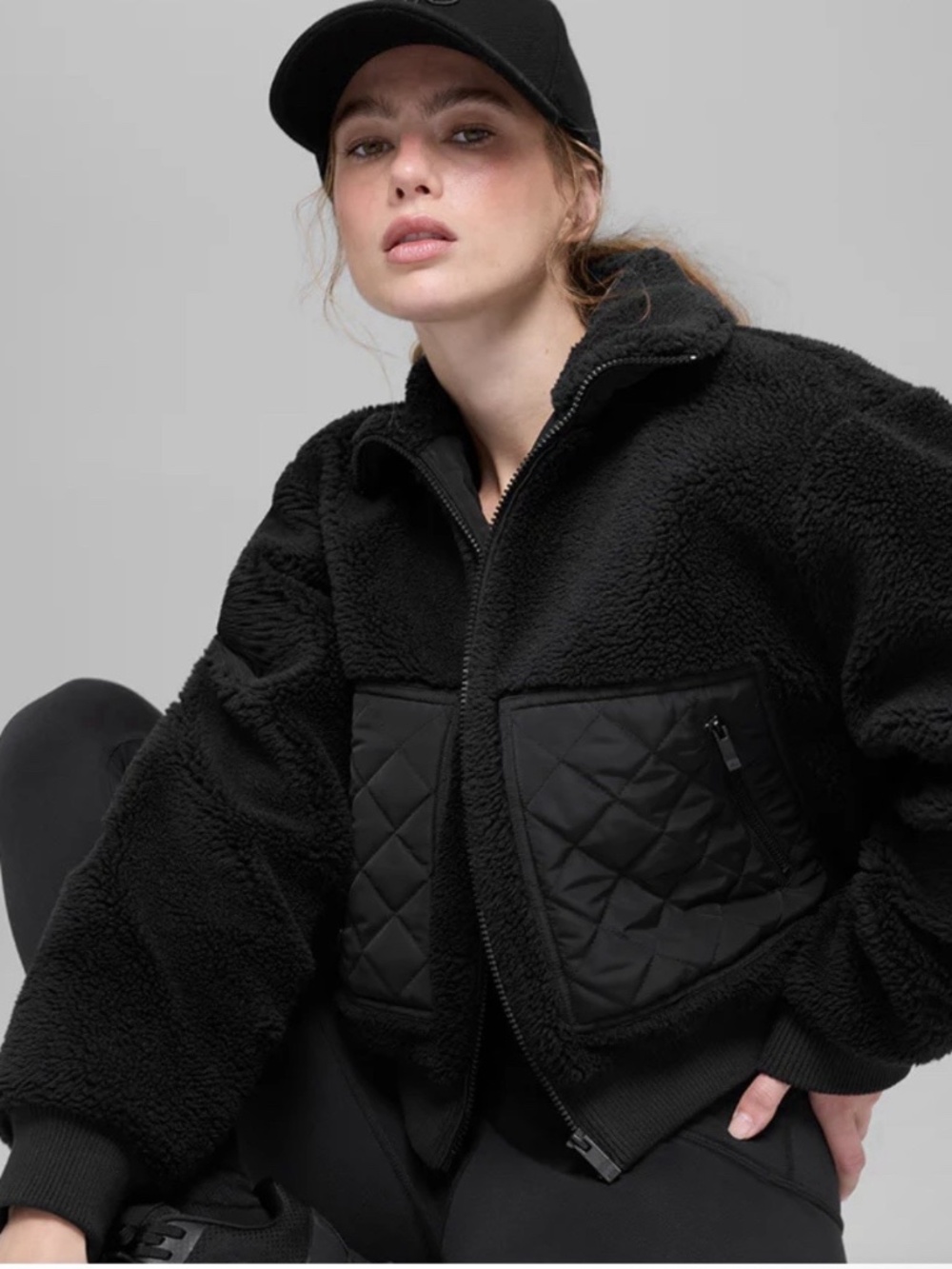 ALO Sherpa Edge Bomber Black Size L
